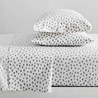 Brushstroke Dot Sheet Set, Twin, Platinum, WE Kids