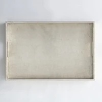 Open Box: Lacquer Wood Rectangle Tray, 18x28, Gold