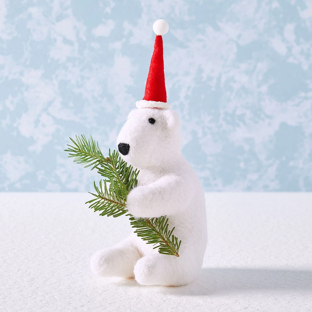 Hugging Polar Bear Tree Topper | West Elm