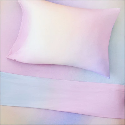 Watercolor Tie Dye Jersey Sheet Set, Rainbow, Twin