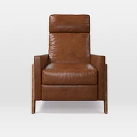 Spencer Wood-Framed Leather Recliner | West Elm