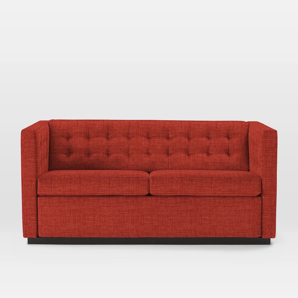Rochester 72" Sleeper Sofa, Yarn Dyed Linen Weave, Graphite