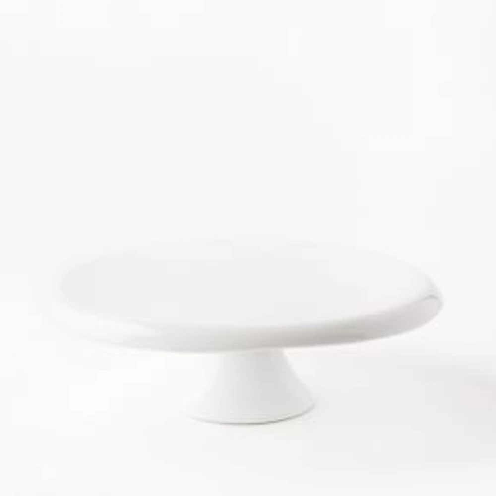 Organic Shaped Cake Stand, White