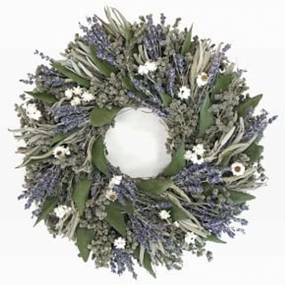 Dried Herb Wreath, Blue