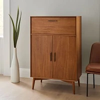 Mid-Century 32" Bar Cabinet, Acorn