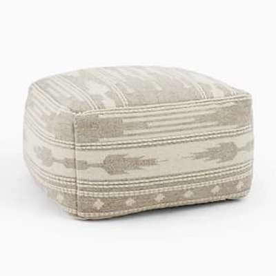 Retreat Pouf, Neutral, 22"x22"x13"