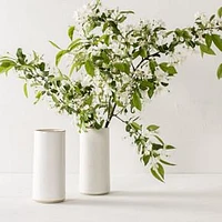 Minimal Cylinder White Vase