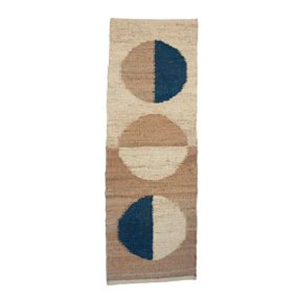 Margeaux Moon Jute Rug , Blue