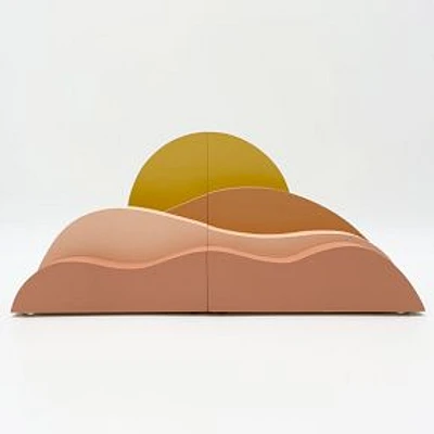 Desert Sunrise Landscape Bookends