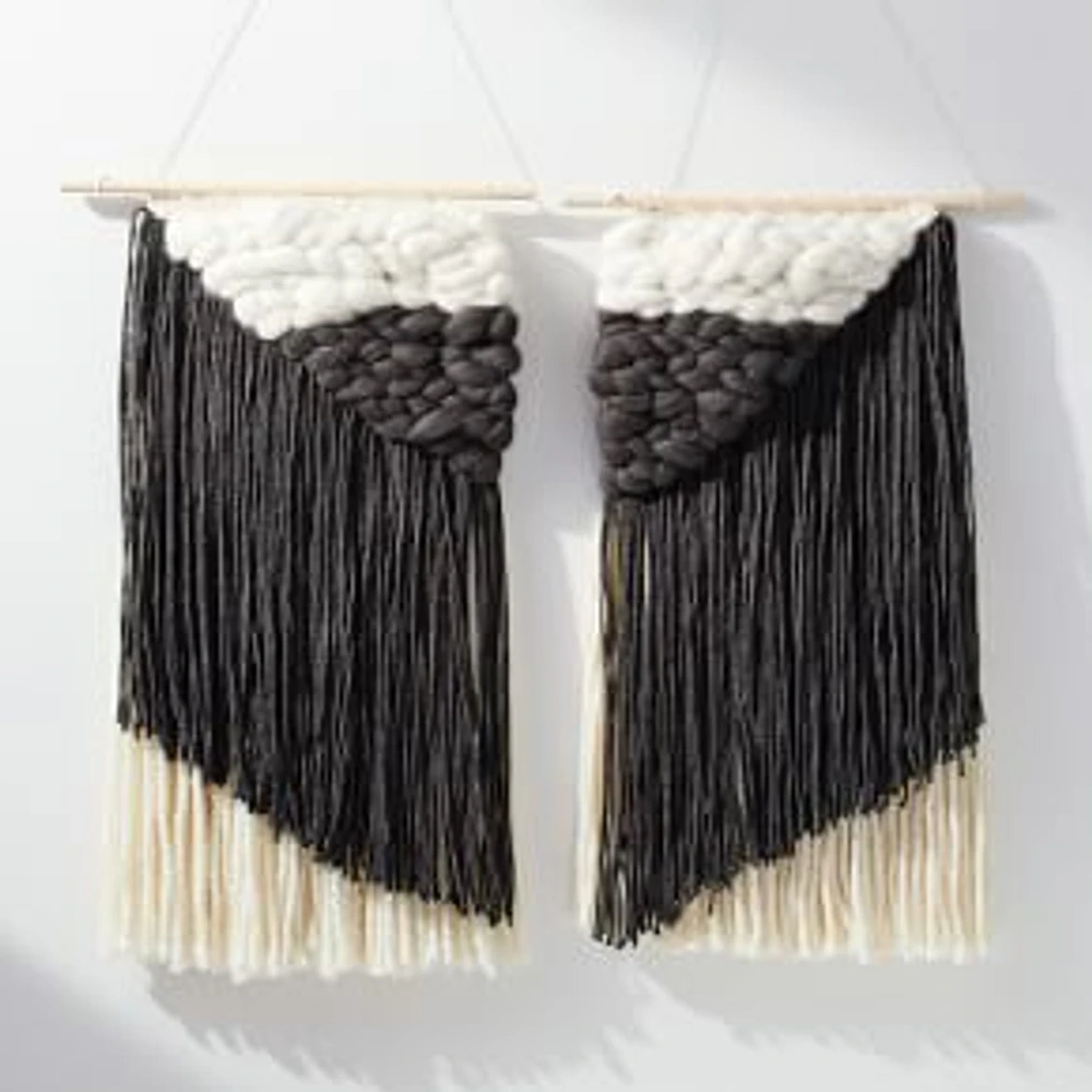 Sunwoven Asymmetrical Wall Hanging, Pair