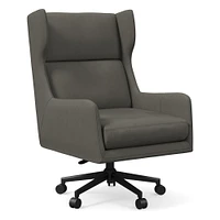 Ryder Leather Swivel Office Chair | West Elm