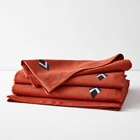 Flax & Symbol Throw - Terracotta | West Elm