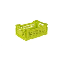 Small Folding Crate - Neon Yellow