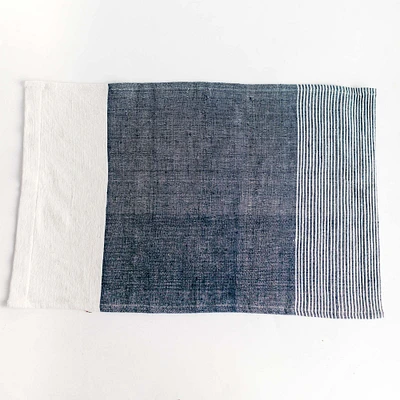 Chesapeake Handwoven Cotton Tea Towel Navy