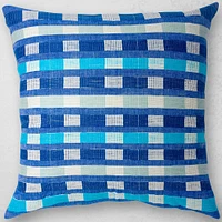 Bolé Road Textiles Pillow, Mursi, Azure