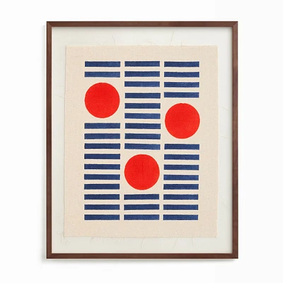 "Rhythm Running Through You" Framed Textile Art by Minted for West Elm | West Elm