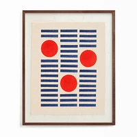 "Rhythm Running Through You" Framed Textile Art by Minted for West Elm | West Elm