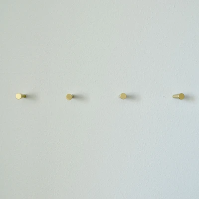 Modern Home by Bellver Brass Peg Wall Hooks - Set of 4 | West Elm