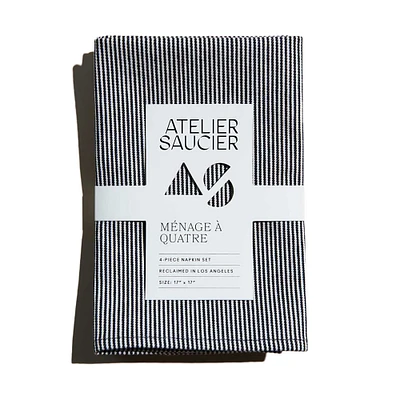 Atelier Saucier Hickory Stripe Napkin Set | West Elm