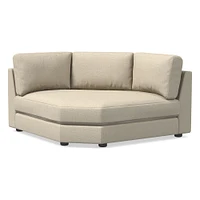 Open Box: Haven Left Arm Bumper Chaise, Trillium, Performance+ Basket Slub, Pearl Gray, Concealed Support