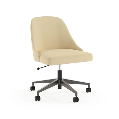 Sterling Armless Task Chair 5-Star Base; Hard Casters, Night Bronze, Hint, Golden, Healthcare