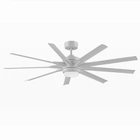 Modern LED Ceiling Fan, 64", Brushed Nickel