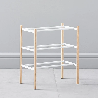 Yamazaki Extended Shoe Rack, White