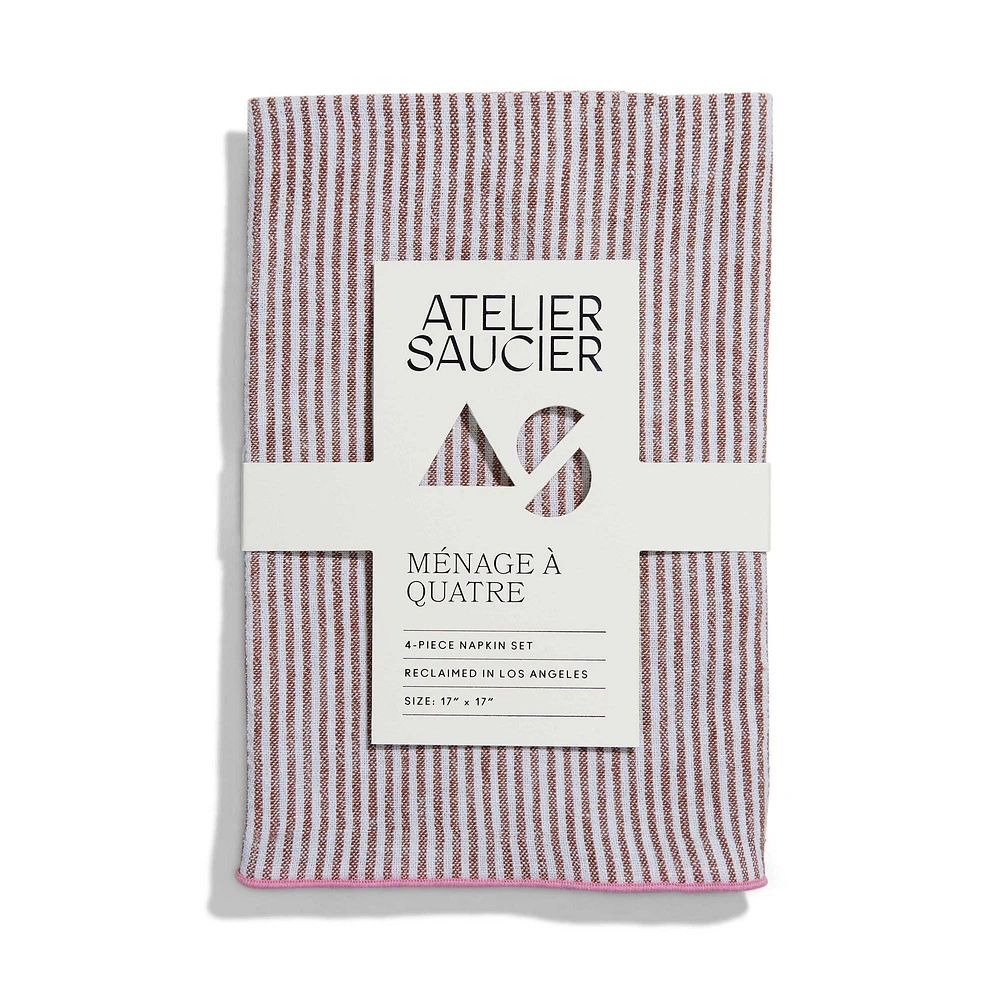 Atelier Saucier Havana Stripe Napkin Set | West Elm