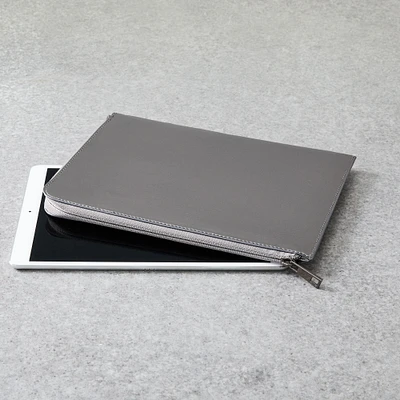 Metallic iPad Sleeve, Gunmetal