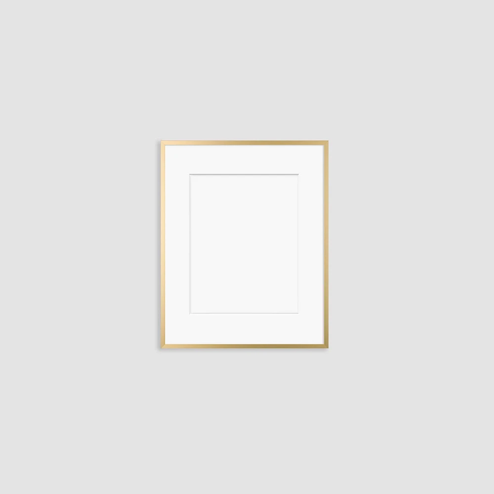 Metal Gallery Frame, Matte Gold, 16"x20"