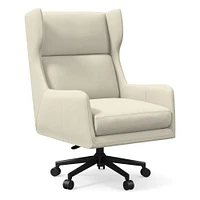 Ryder Leather Swivel Office Chair | West Elm