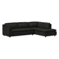 Marin Leather 2-Piece Bumper Chaise Sectional (114") | West Elm