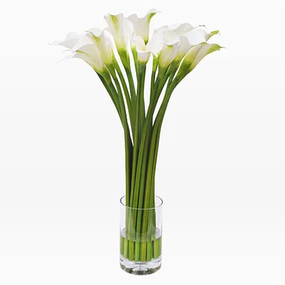 Faux Calla Lilly Bouquet w/ Vase | West Elm