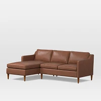 Hamilton Leather 2-Piece Chaise Sectional (83"–93") | West Elm