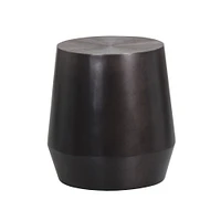 Hand Hammered Alumnimum Side Table, Gunmetal