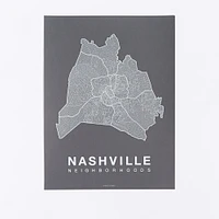 Native Maps, Atlanta, White + Navy