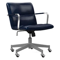 Cooper Mid-Century Office Chair, Saddle Leather, Nut