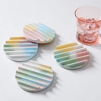 Pretti.Cool Coasters, Terrazzo White Set