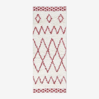 Kasbah Shag Wool Cotton Rug, 5x8, Slate