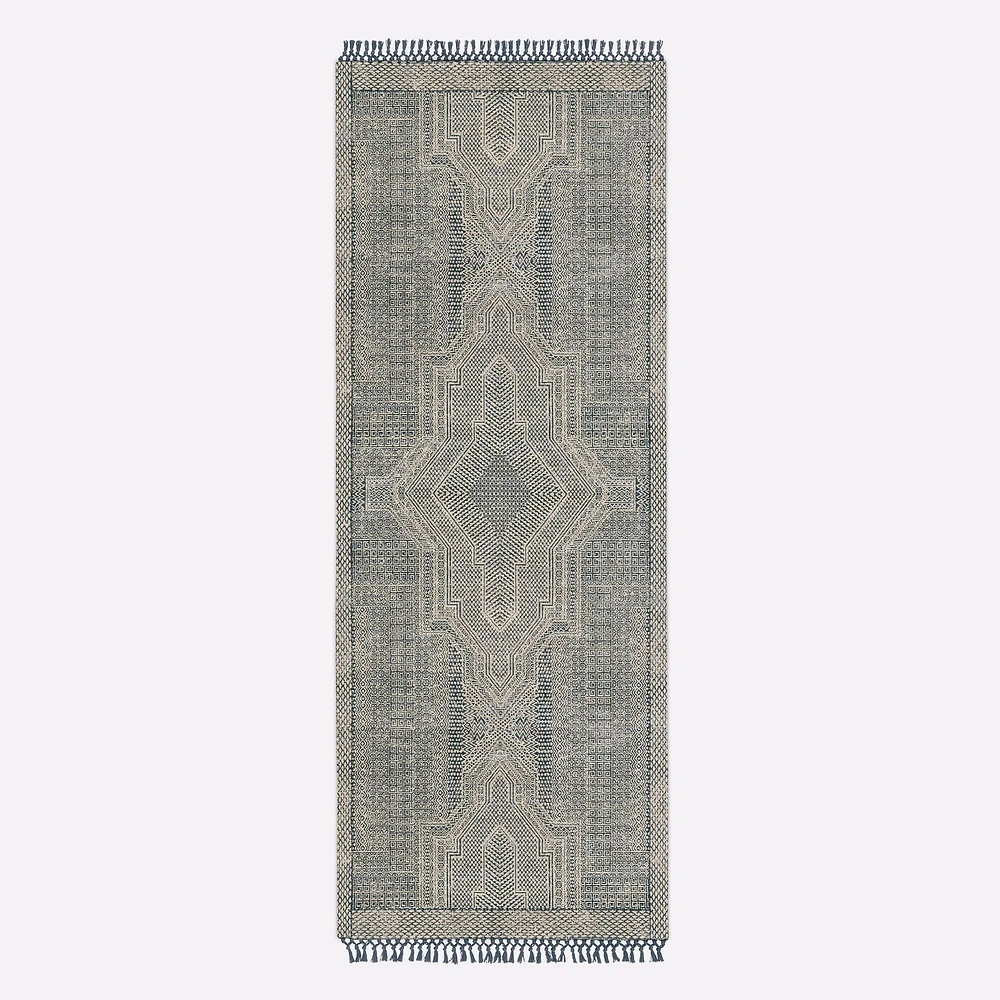 Indra Rug, 5x8, Indigo