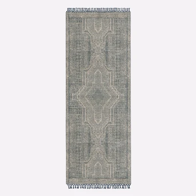 Indra Flatweave Rug, 5x8, Indigo