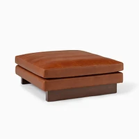 Harmony Leather Ottoman | West Elm