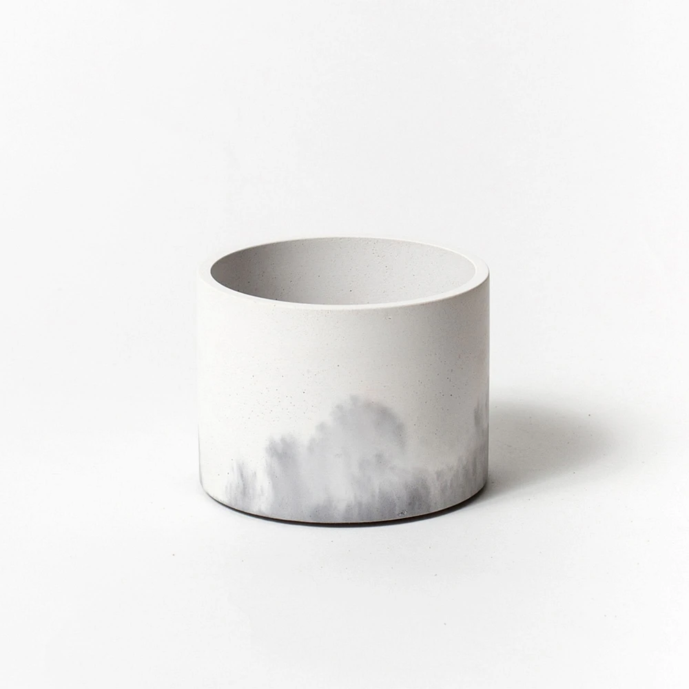 Pretti.Cool 4" Cylinder Vessel, White Terrazzo