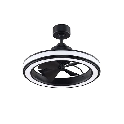 Gleam Ceiling Fan, Black, 24"