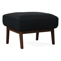 Ryder Leather Ottoman | West Elm