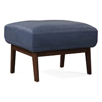 Ryder Leather Ottoman | West Elm