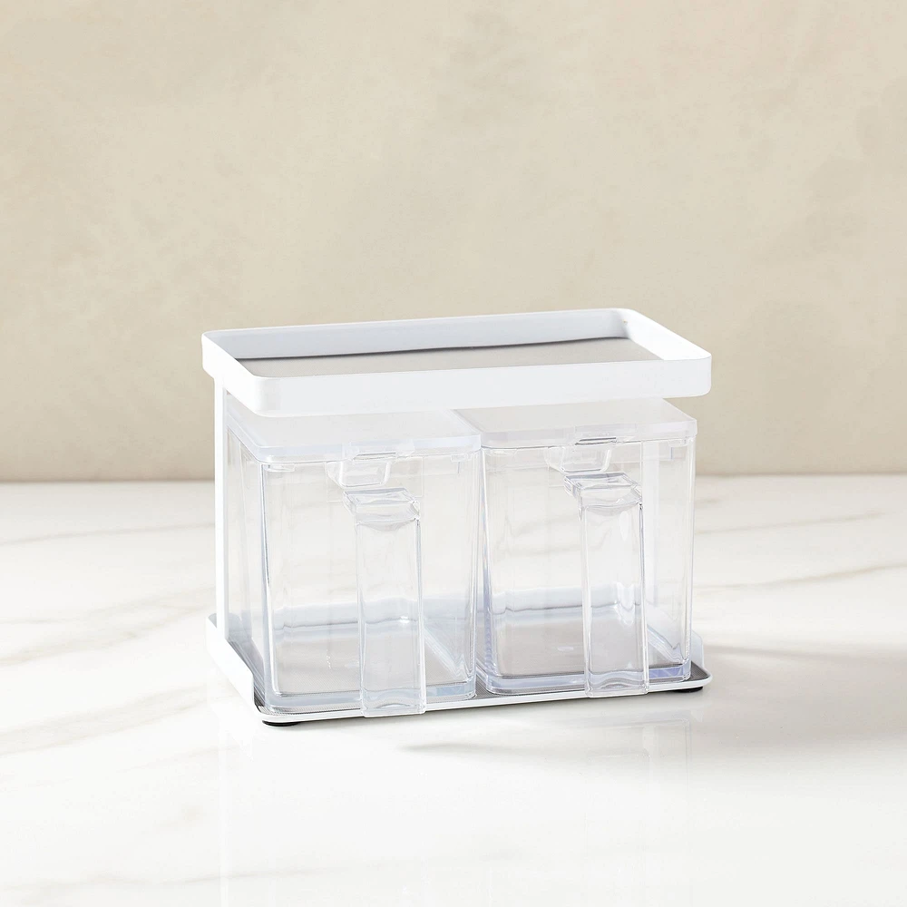 Yamazaki Salt & Sugar Containers with Rack | West Elm