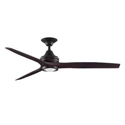 Fanimation Spitfire Ceiling Fan, Matte White + Natural, 60"