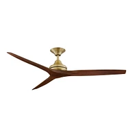 Fanimation Spitfire Ceiling Fan, Matte White + Natural, 60"