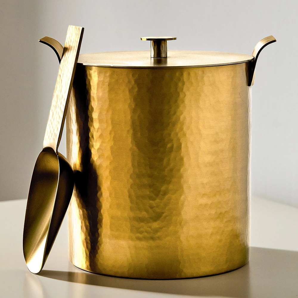 Iris Hammered Metal Ice Bucket | West Elm